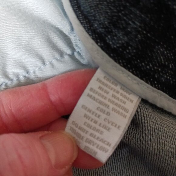 Charter Club Long Denim Maxi Skirt Modest Front Slit Size 10 - Picture 4 of 5